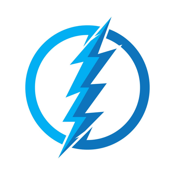 bliksem bliksemschicht elektriciteit logo ontwerp template - Vector, afbeelding