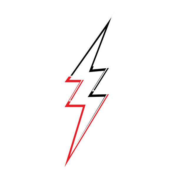 Şimşek şimşeği elektrik logosu tasarım şablonu - Vektör, Görsel
