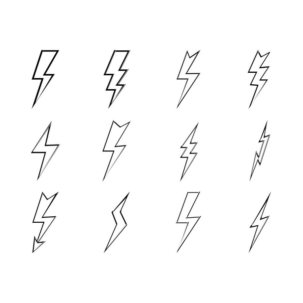 modèle de conception de logo électrique foudre éclair - Vecteur, image