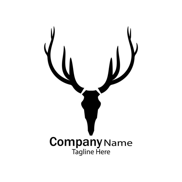Tête de cerf Logo Modèle vectoriel icône illustration design - Vecteur, image