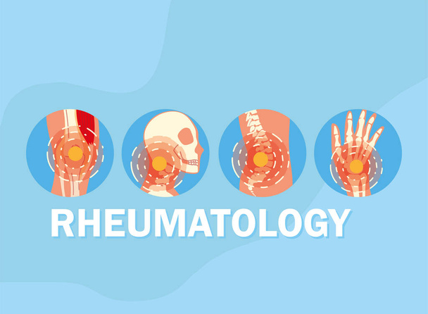 rheumatology icon set - Vector, Image