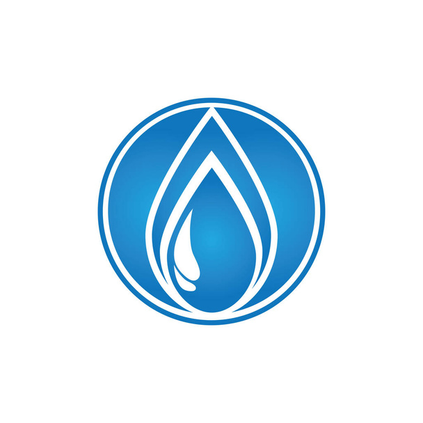 Ilustración de plantilla de logotipo de gota de agua - Vector - Vector, Imagen