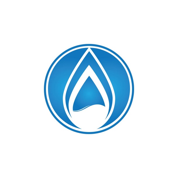 Ilustración de plantilla de logotipo de gota de agua - Vector - Vector, Imagen