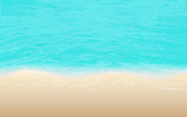 Sommer-Hintergrund. Reliquienstrand und tropisches Meer - Vektor, Bild