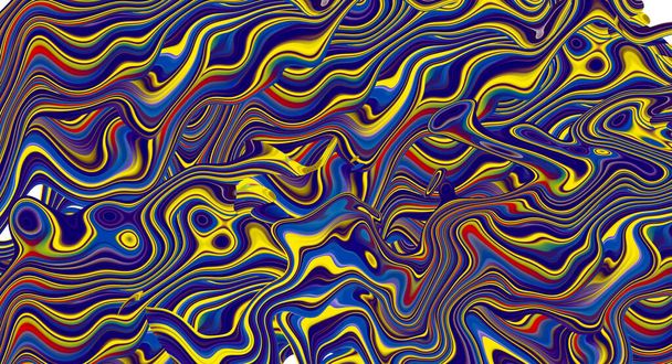 Абстрактный художественный восковой баннер. Абстрактная многоцветная волнистая красочная поверхность разлива движения. - Фото, изображение