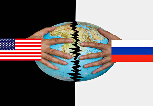 Conflitto tra USA e Russia, guerra fredda. - Foto, immagini