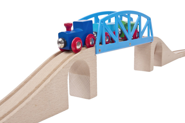 木製の鉄道の概念 - 写真・画像