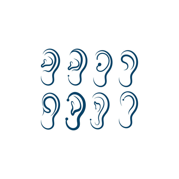 logo de l'oreille et symboles icônes vectorielles app - Vecteur, image