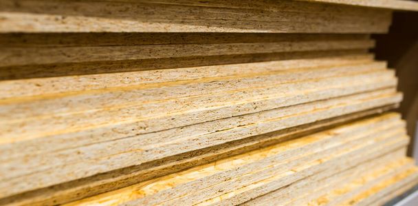 Board chipboard cut parts, laminate, plywood, wood in store - Photo, Image