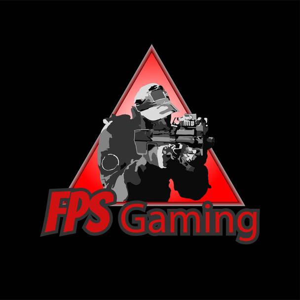 Векторное изображение логотипа игры fps shooter - Вектор,изображение