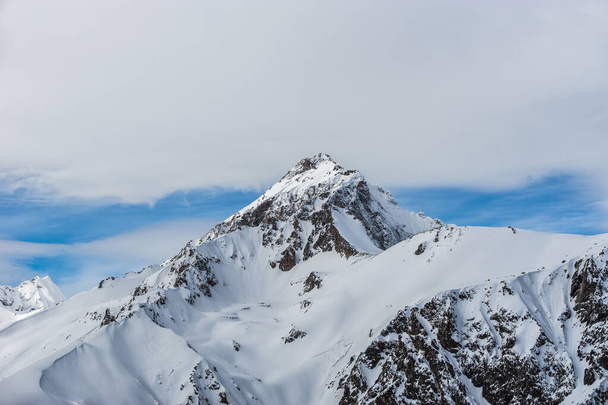 Snow covered Mt. Semenov-Bashi summit - Photo, Image
