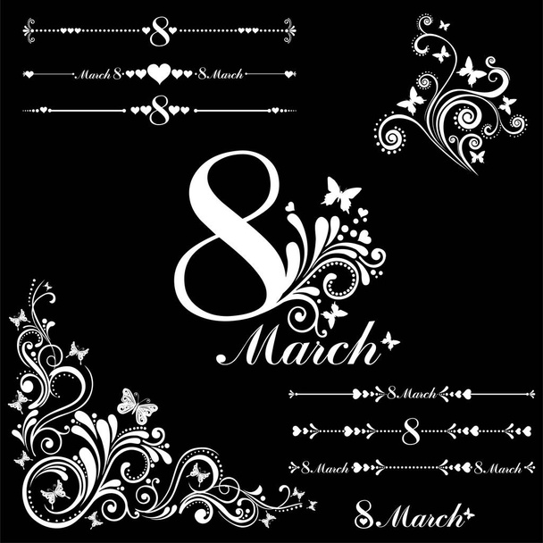 8th of March vector illustration background  - Vector, Image