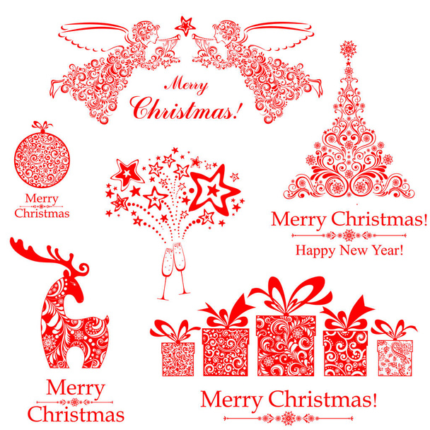 Merry Christmas vector illustration background   - Vektor, Bild