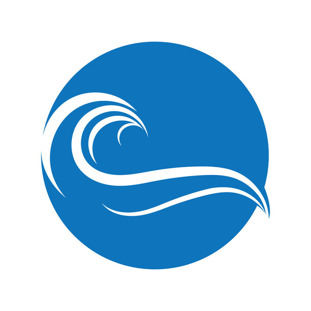 Water Wave symbol and icon Logo Template vector - ベクター画像