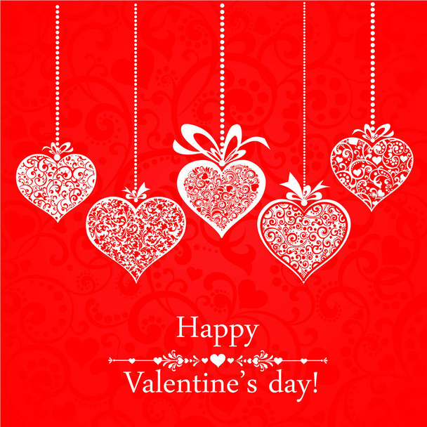 Happy Valentines Day vector illustration background  - Διάνυσμα, εικόνα
