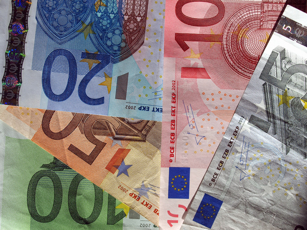 ユーロ紙幣 (欧州連合の通貨) の選択と集中 - 写真・画像