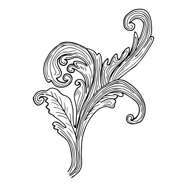 vector hand drawn illustration with floral elements - Vector, Image