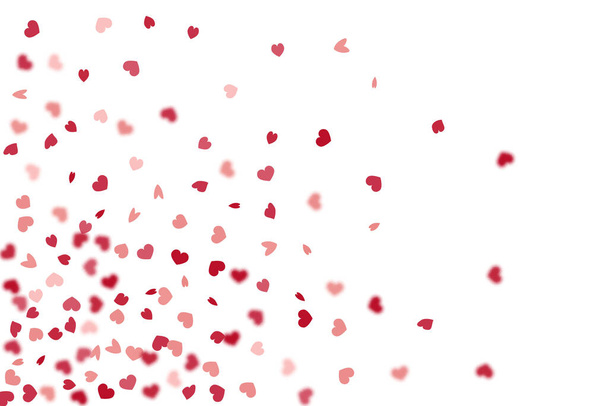 Fundo do coração. Modelo de Confetti Vintage vazio. 8 de março Banner com coração plano. Cartão de Dia de São Valentim com corações clássicos. Explodindo como sinal. Modelo de vetor para o cartão de Dia das Mães. Vermelho Rosa - Vetor, Imagem