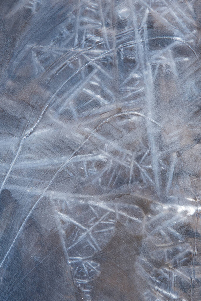 View from above. Frozen surface. Structure, natural abstract background - Photo, image