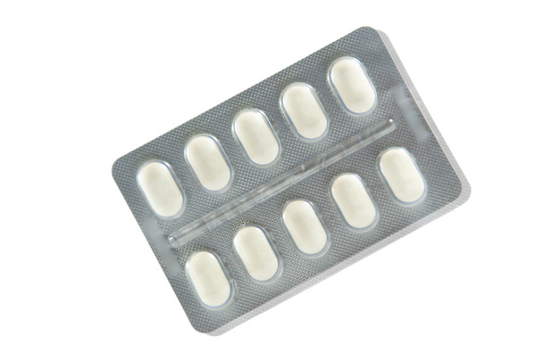 bílé medicíně tablety blistru - Fotografie, Obrázek