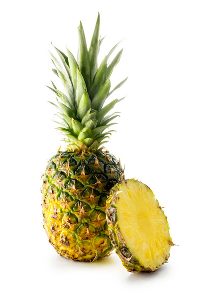 Fresh pineapple isolated on white background - Foto, imagen