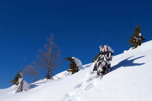Snowboarder femminile nelle Dolomiti
 - Foto, immagini