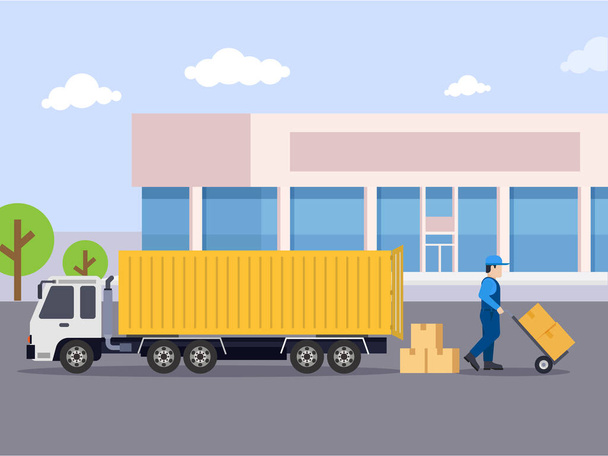 Иллюстрация грузовых посылок - Вектор,изображение