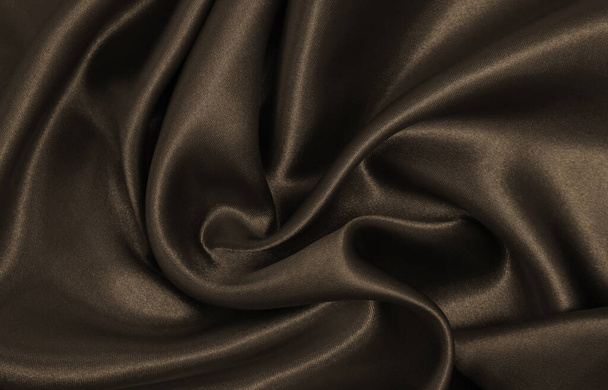 Smooth elegant brown silk or satin texture can use as abstract background. Luxurious background design. In Sepia toned. Retro style - Φωτογραφία, εικόνα