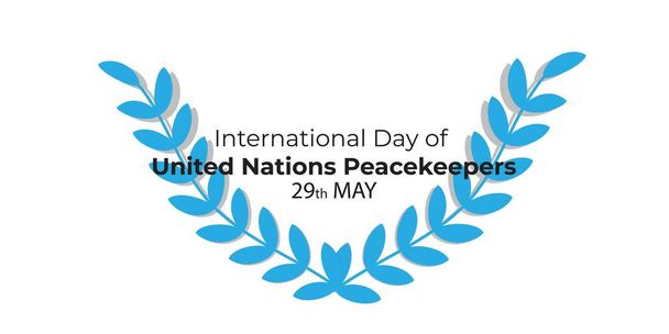 Az ENSZ Békefenntartók Nemzetközi Napjának vektorillusztrációs koncepciója. Május 29.. - Vektor, kép