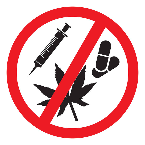 Vektorillustration der verbotenen Droge - Vektor, Bild