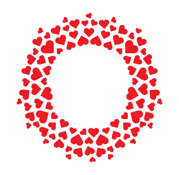 Vector illustration of the heart circle - Vettoriali, immagini