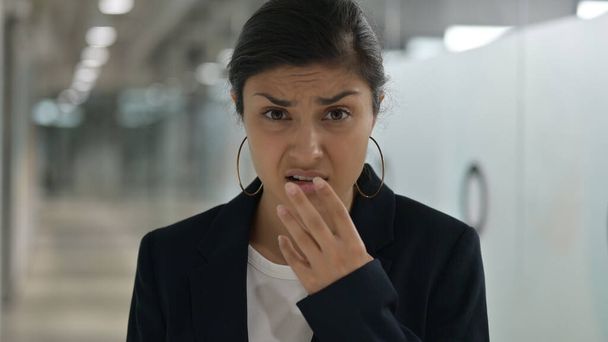 Portrait of Upset Young Indian Businesswoman Feeling Shocked  - Photo, Image