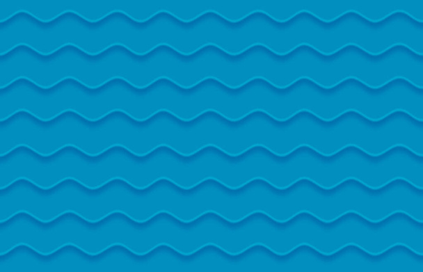 波型波型波。抽象的な青の背景。ベクトル背景海の波を表現したシームレスなパターン. - ベクター画像