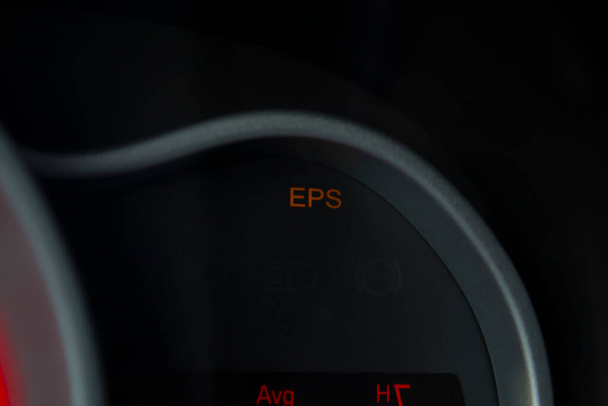 Sensors on the vehicle dashboard that indicate a defective steering column EPS. Driver, be careful. - Photo, Image