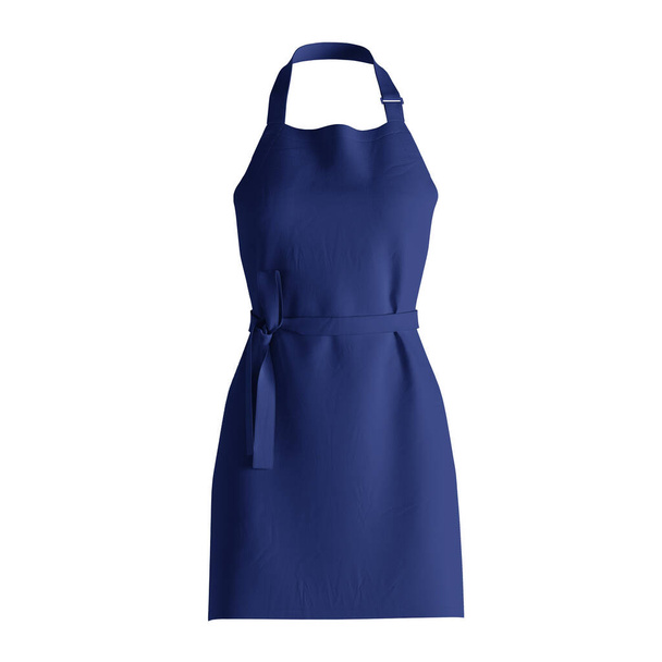 A blank Fresh Apron Mockup In Deep Ultramarine Color, to shows your designs as a graphic design professional. - Photo, Image