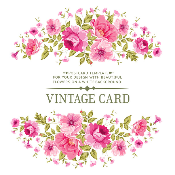 Luxurious color rose card. - Vector, Image