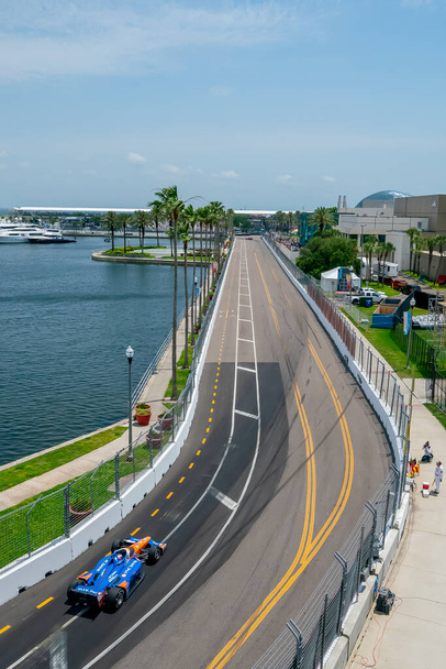 SCOTT DIXON (9) of Auckland, New Zealand qualify for the  qualify for the Firestone Grand Prix of St. Petersburg at Streets of St. Petersburg in St. Petersburg, Florida. - Photo, Image
