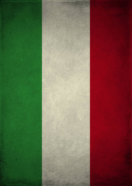 Red and green color vintage background ready for your text, old Mexico - Italy background - Photo, Image