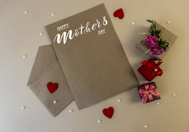 Happy mother's day! Flat Lay, Banner, Congratulations on Mother's Day - 写真・画像