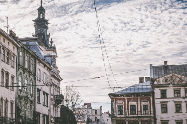 Kauniita katuja ja taloja Lviv - Valokuva, kuva