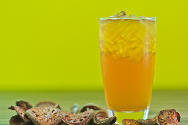 Traditional thai drink,Iced roselle juice with dried Roselle flower. - Photo, Image