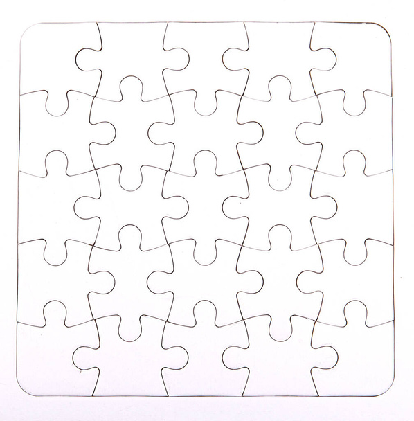 branco quadrado puzzle fundo completo quadro - Foto, Imagem