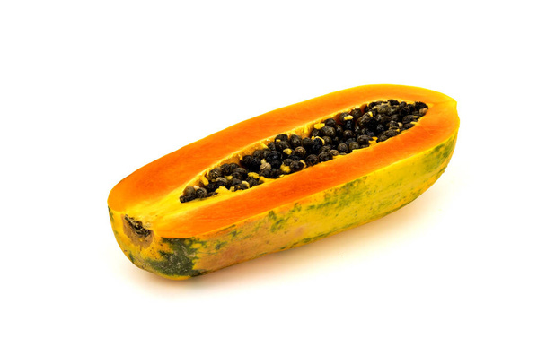 papaya fehér háttér - Fotó, kép