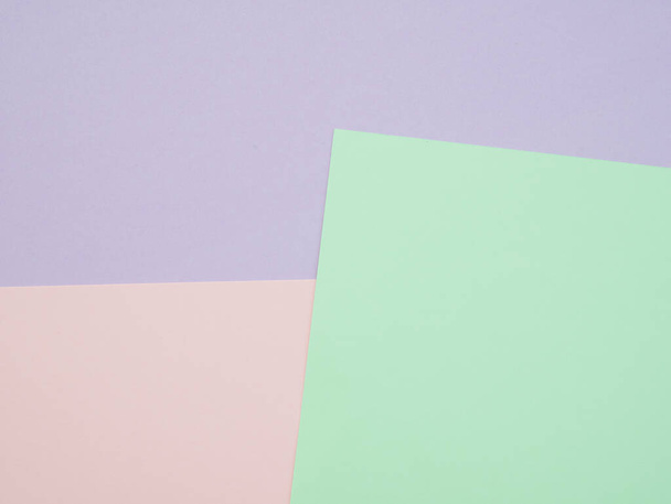 Renkli kağıt Minimum şekiller geometrik arkaplan malzeme tasarımı - Fotoğraf, Görsel