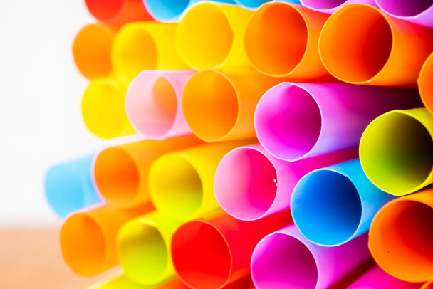 Close up colorful straw for drink - Photo, Image