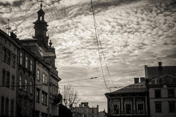Prachtige straten en huizen van Lviv - Foto, afbeelding