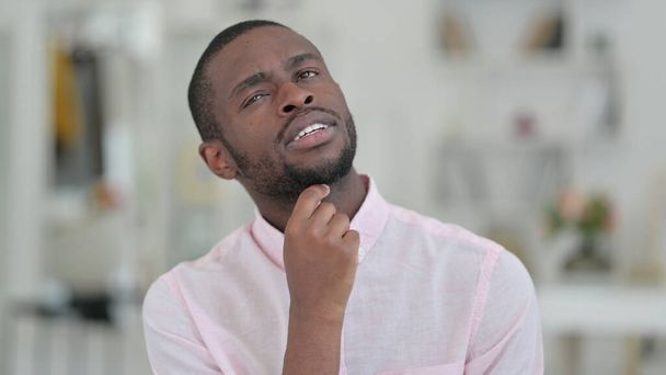 Portrait of Pensive African Man Thinking New Plan - Foto, Imagen