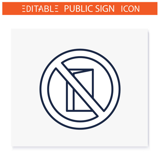 No entry symbol line icon - Vector, Image