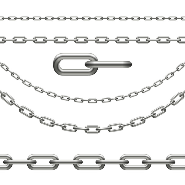 Chain - oneindigheid, gebogen, link - Vector, afbeelding