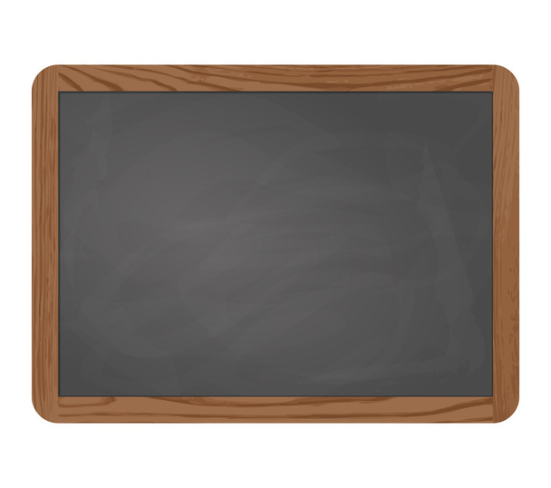 Slate blackboard gray with wooden frame - Vector, Image